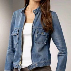 Current/Elliot Denim Zip-Up Moto Jacket